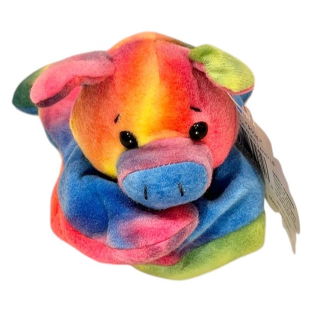 Bean Sprouts VINTAGE Y2K Rosie Tie-Dye Pig Plush Toy NWT